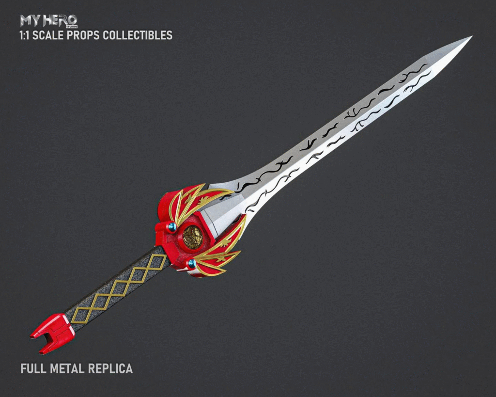 Power Rangers Crystal Racers Swords Mighty Morphin Power Rangers - Red Ranger Sword - My Heros studio ...