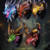 World of Warcraft - Five Dragon Aspects Fridge Magnet - BR